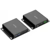Extensor USB 3.0 sobre Ethernet UNITEK 100m com hub de 4 portas
