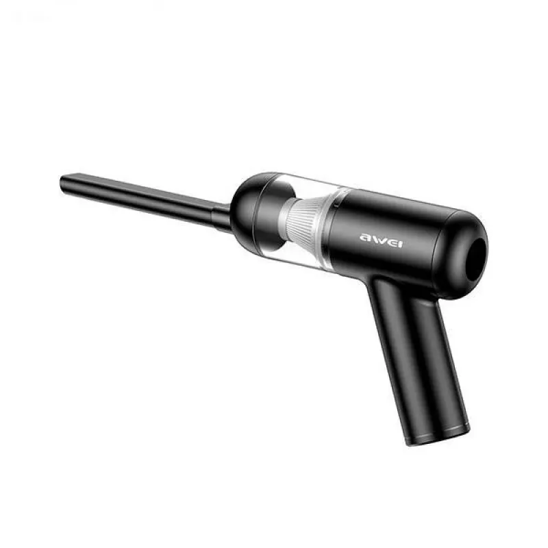 Aspirador de pó mini com bateria AWEI V2 preto 5000Pa de sucção USB-C