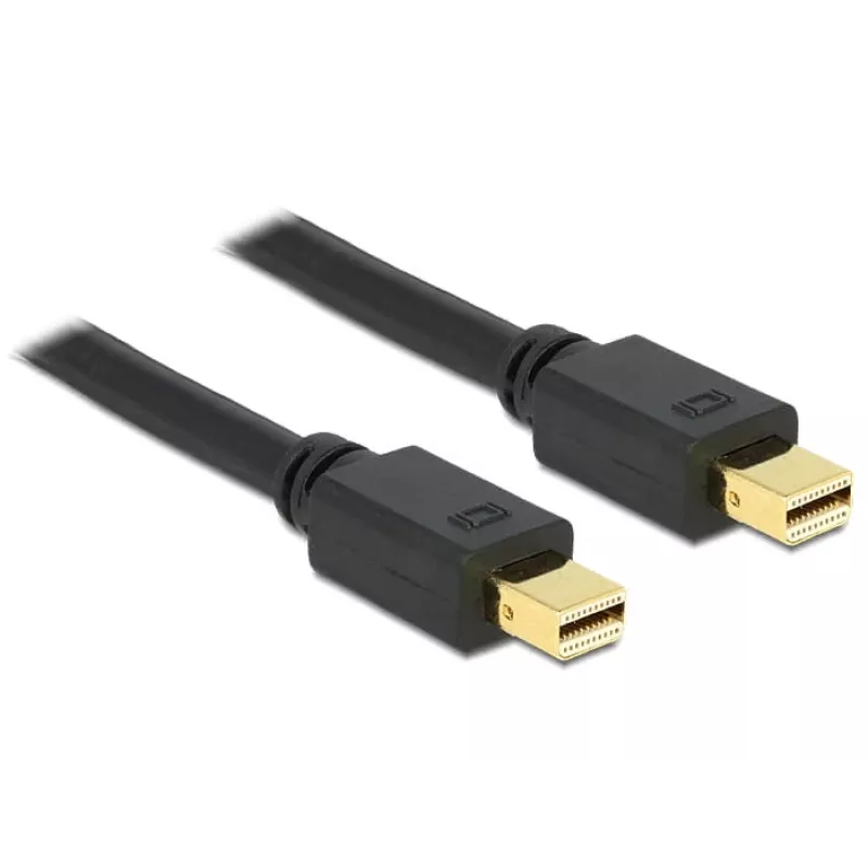 Delock 83473 Cabo Mini DisplayPort, Mini DisplayPort (M) para Mini DisplayPort (M), 1 m, Preto