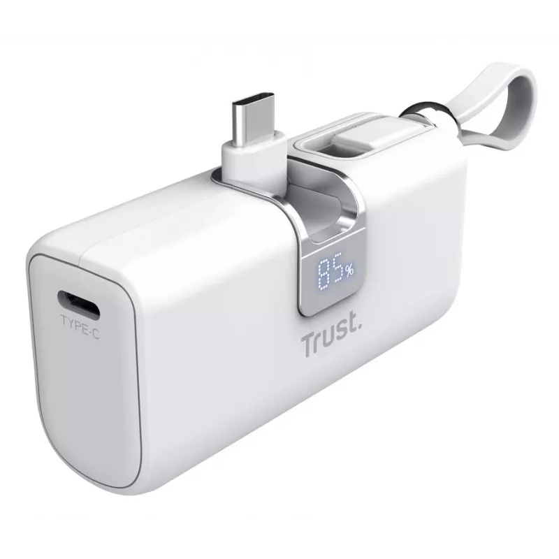 Power bank Trust Pacto 5000 mAh branco
