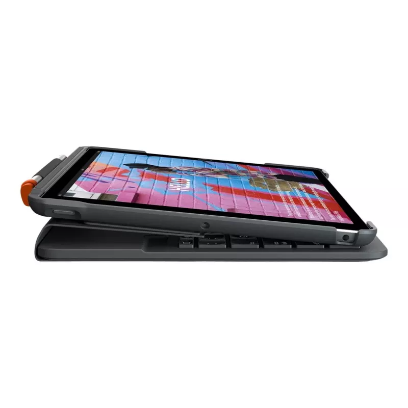 Capa com teclado Logitech Slim Folio para iPad 10,2 polegadas (7.ª, 8.ª, 9.ª geração) - grafite - QWERTY UK inglês