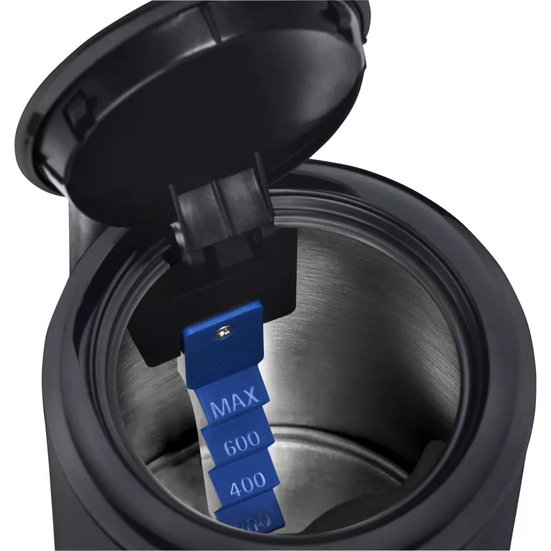 Chaleira WMF KÜCHENminis 0,8 L, 1800 W, aço inoxidável, preto