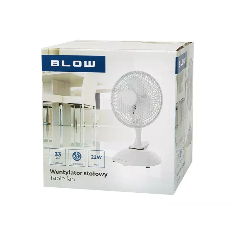 BLOW ventoinha de secretária 6 polegadas / 15cm 2in1 ventoinha com mola 25W preta