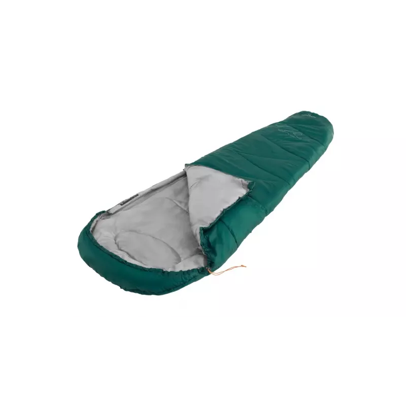 Saco-cama Easy Camp Starling Mummy verde 8 °C -5/12 °C abertura de dois sentidos com autobloqueio
