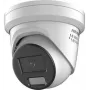 Câmara de rede turret fixa Hikvision Pro Series 6MP AcuSense com luz estroboscópica e aviso sonoro