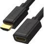 Cabo de extensão HDMI UNITEK 3m HDMI 2.0 ficha macho para ficha fêmea 4K 60Hz preto