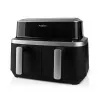 Nedis KAAF320BK fritadeira de ar quente de cesto duplo, 4,2 l, 80-200 °C, temporizador de 60 min, preta