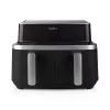 Nedis KAAF320BK fritadeira de ar quente de cesto duplo, 4,2 l, 80-200 °C, temporizador de 60 min, preta