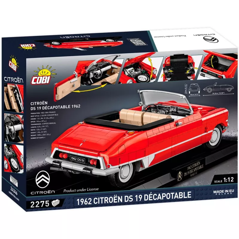 COBI 24346 1962 Citroen DS 19 Convertible Executive Edition blocos de construção
