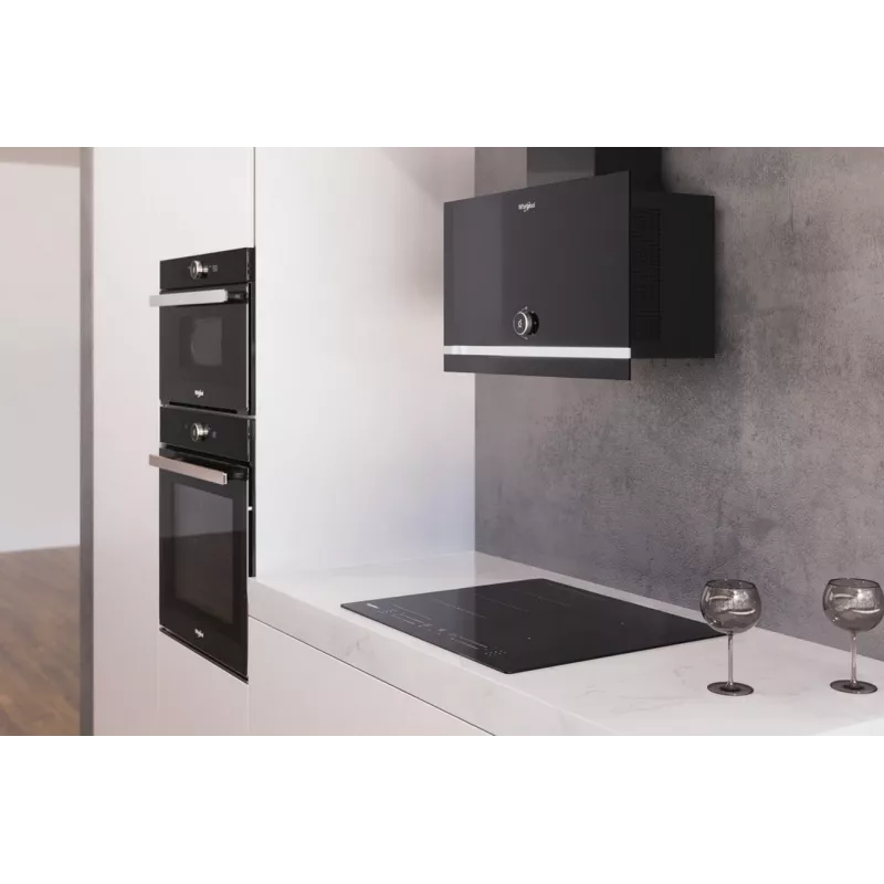Exaustor de parede Whirlpool WHVA 62F LM K, 59,8 cm, 485 m³/h, mecânico, LED, preto