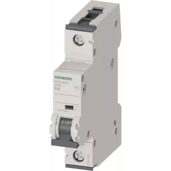 Disjuntor Siemens 5SY6116-6 B16A 1 polo 6kA SENTRON