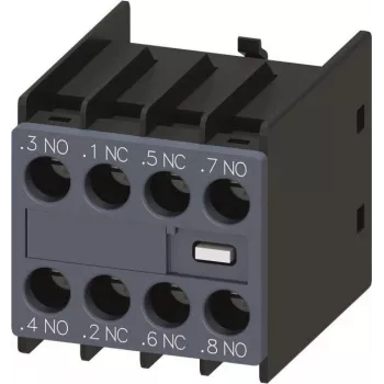 Bloco de contactos auxiliares Siemens SIRIUS 3RH29 2NO+2NC ligação por parafuso montagem frontal (3RH2911-1FB22)