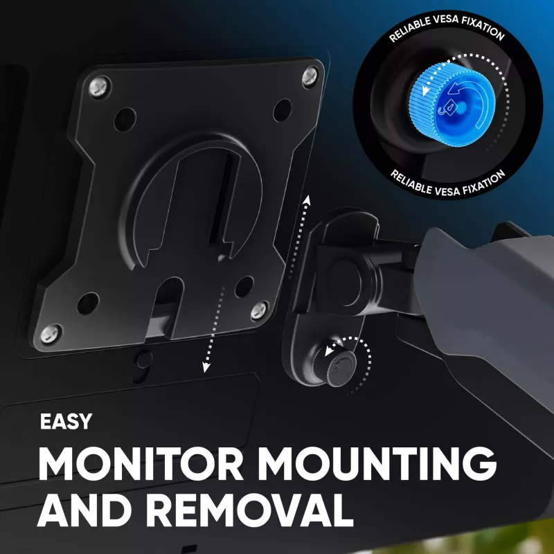 ONKRON G95-G Suporte de Secretária para Monitores 17-45 Polegadas, Grafite