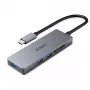 AUKEY CB-C63 Hub USB-C Ultra Slim 4-em-1 Alumínio Cinzento Espacial