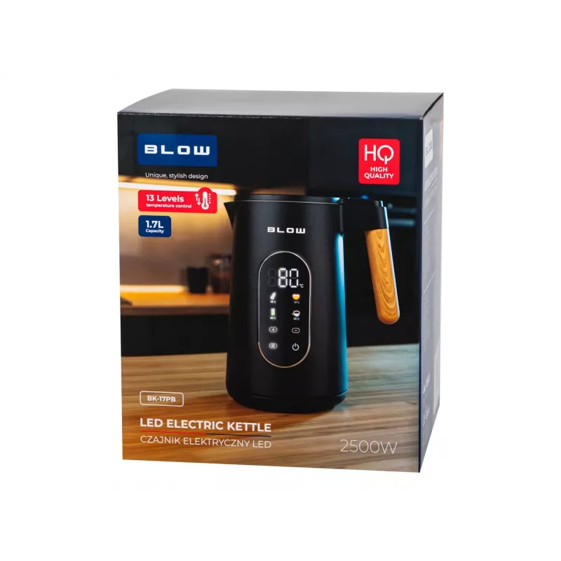 BLOW Chaleira Preta com Visor BK-17PB 2500W