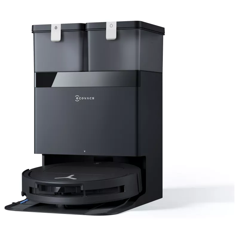 ECOVACS DEEBOT T50 OMNI Gen3 Robô Aspirador e Lavador, Preto, 8000 Pa de Sucção, Estação de Esvaziamento Automático