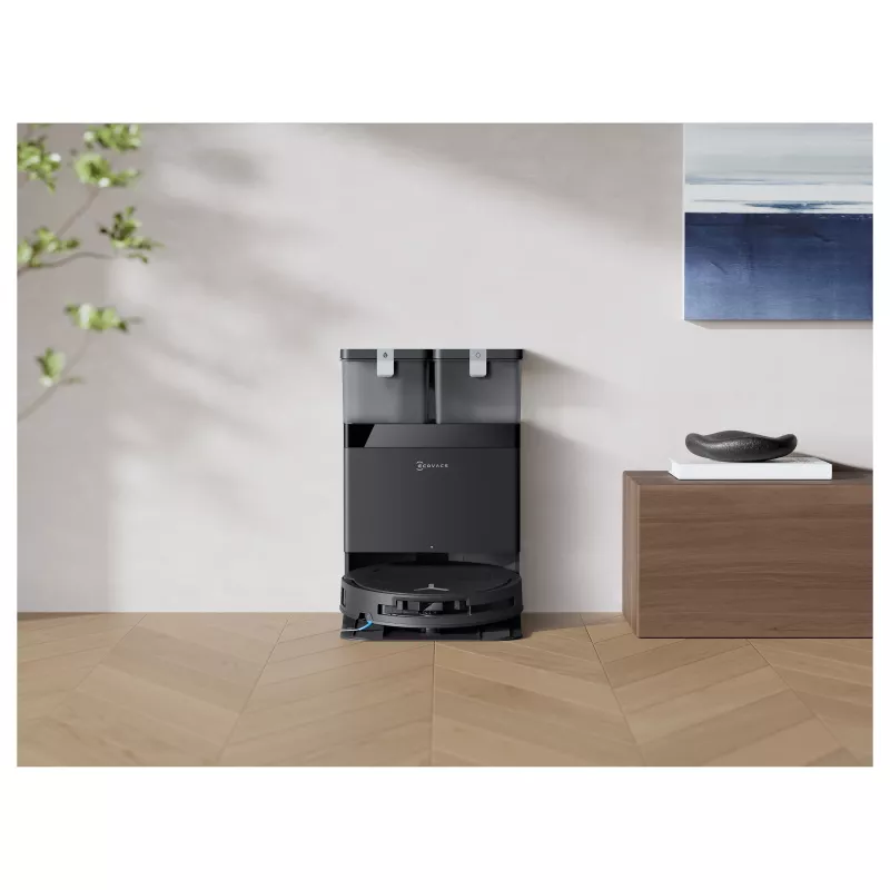 ECOVACS DEEBOT T50 OMNI Gen3 Robô Aspirador e Lavador, Preto, 8000 Pa de Sucção, Estação de Esvaziamento Automático