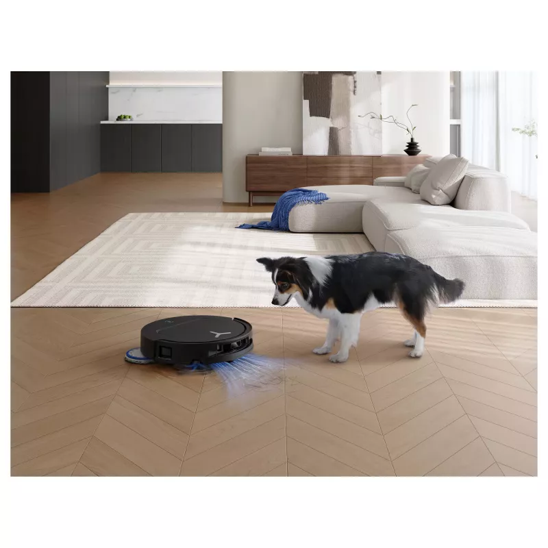 ECOVACS DEEBOT T50 OMNI Gen3 Robô Aspirador e Lavador, Preto, 8000 Pa de Sucção, Estação de Esvaziamento Automático