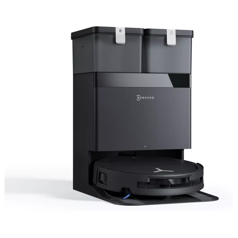 ECOVACS DEEBOT T50 OMNI Gen3 Robô Aspirador e Lavador, Preto, 8000 Pa de Sucção, Estação de Esvaziamento Automático