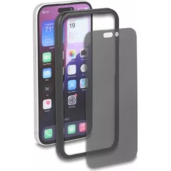 Delock Protetor de ecrã de vidro temperado com privacidade para Apple iPhone 17, Anti-Spy 2 direções, com auxiliar de instalação (81649)