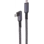 ShiverPeaks BASIC-S Cabo de carregamento USB-C, 3.2, 90°, 100W PD, têxtil, 1m (BS14-75014)