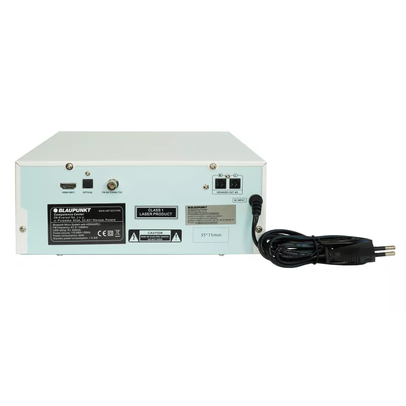 Blaupunkt MS30.2BT Edition microssistema com Bluetooth, CD, USB, HDMI ARC, rádio FM, 2x25W RMS, preto