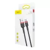 Cabo Baseus Cafule USB-A para USB-C 0,5m 3A Vermelho/Preto