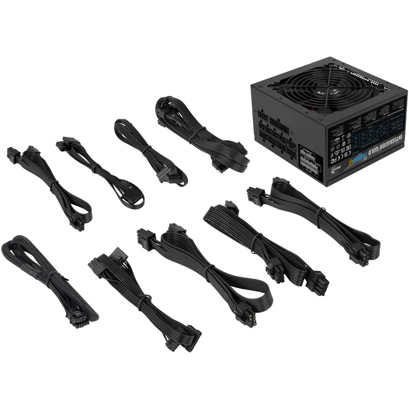 Fonte de Alimentação Aerocool Integrator Gold 1000W ATX Preto