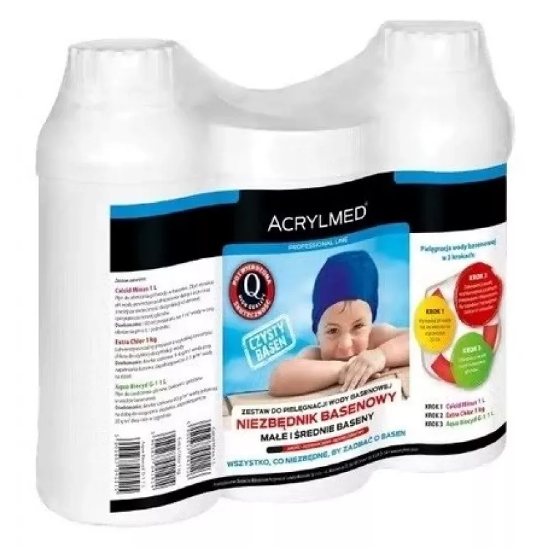Kit de Tratamento de Água Acrylmed Water Care - 3 x 250 ml Conjunto de Tratamento de Água para Aquário