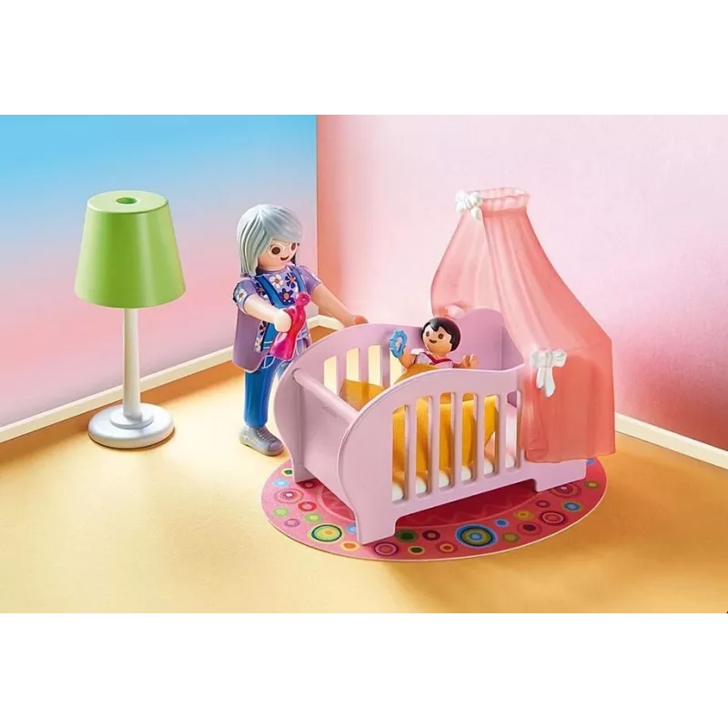 Playmobil Casa de Bonecas 70210 Conjunto de Brincar Quarto de Bebé, 27 Peças, 2 Figuras, a partir de 4 Anos