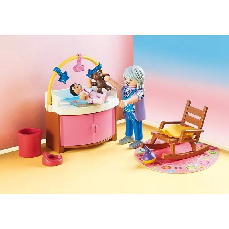 Playmobil Casa de Bonecas 70210 Conjunto de Brincar Quarto de Bebé, 27 Peças, 2 Figuras, a partir de 4 Anos