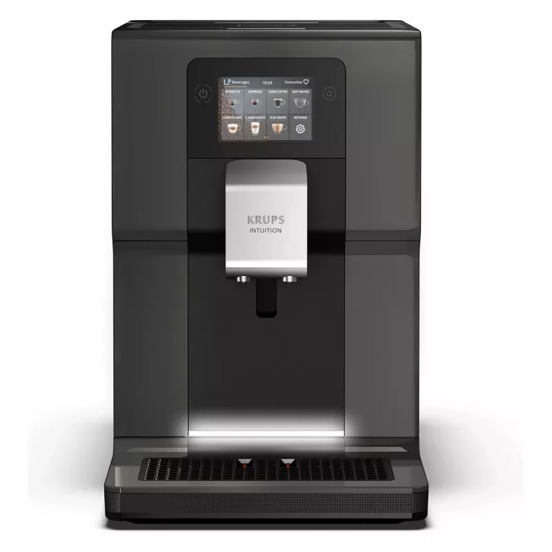 Máquina de Café Automática KRUPS Intuition Preference EA872B10 com Preparador de Cappuccino, 15 bar, Preto