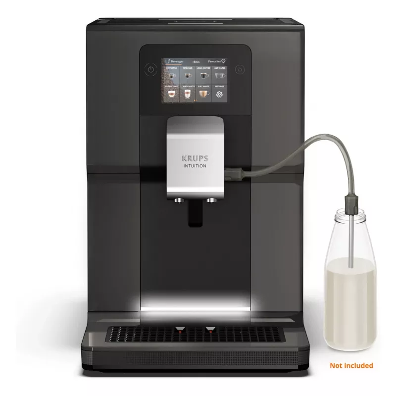 Máquina de Café Automática KRUPS Intuition Preference EA872B10 com Preparador de Cappuccino, 15 bar, Preto