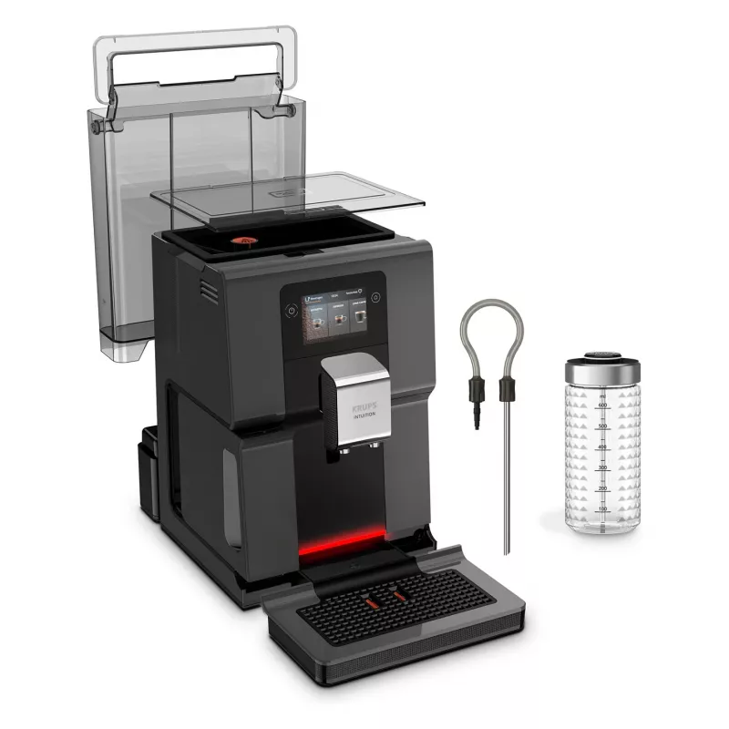 Máquina de Café Automática KRUPS Intuition Preference EA872B10 com Preparador de Cappuccino, 15 bar, Preto