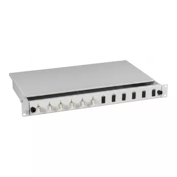 EFB Elektronik BA71921.24 Caixa de Fusão LC OS2 24 Pigtails / 12 Acopladores 1U Gaveta Extrátil