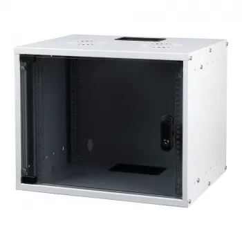 EFB Elektronik BASIC armário de rede de parede de 19 polegadas 6U, 450mm de profundidade, Flat Pack, branco (RAL 9010)