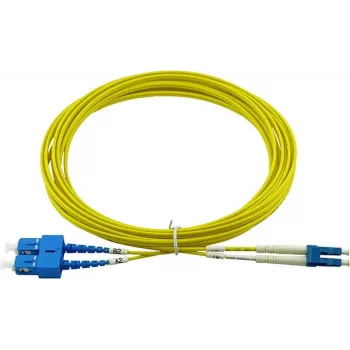Cabo de Patch de Fibra Ótica Duplex BlueOptics LC-UPC/SC-UPC Monomodo 15 Metros