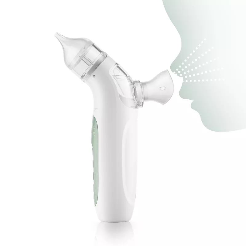 Momcozy BN007 BreezyClear Aspirador nasal elétrico 2 em 1 com spray salino e sucção