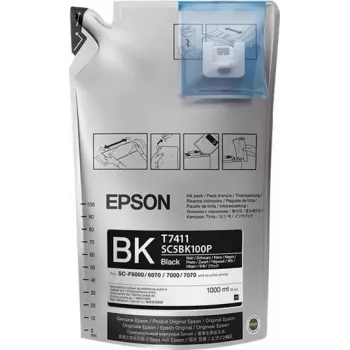 EPSON UltraChrome DS Preto T741100 Pacote de tinta (1L x 6) - Tinta de sublimação original