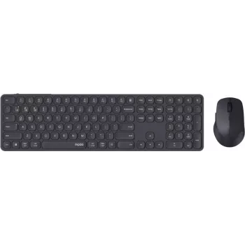 Rapoo E9810M conjunto de secretária sem fios multi-modo, QWERTZ, cinzento escuro