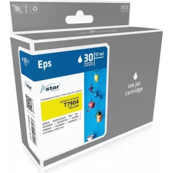 ASTAR tinteiro de tinta compatível amarelo 17ml 2000 páginas para Epson WorkForce Pro WF-5110 WF-5190 WF-5620 WF-5690