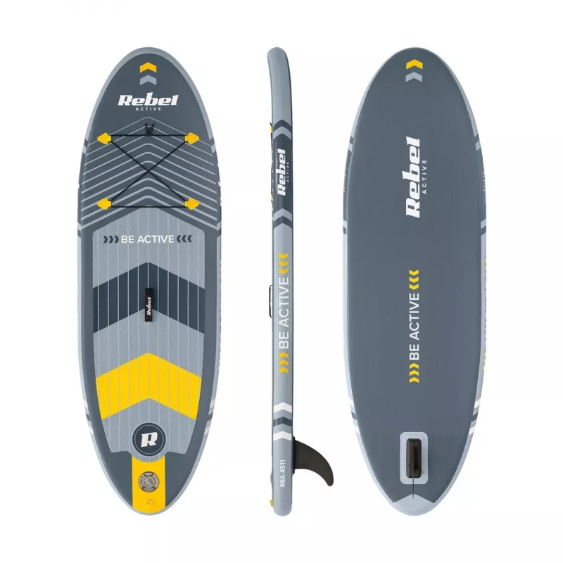 REBEL ACTIVE prancha SUP insuflável pequena cinzenta RBA-4511