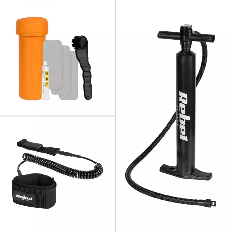 REBEL ACTIVE prancha SUP insuflável pequena cinzenta RBA-4511