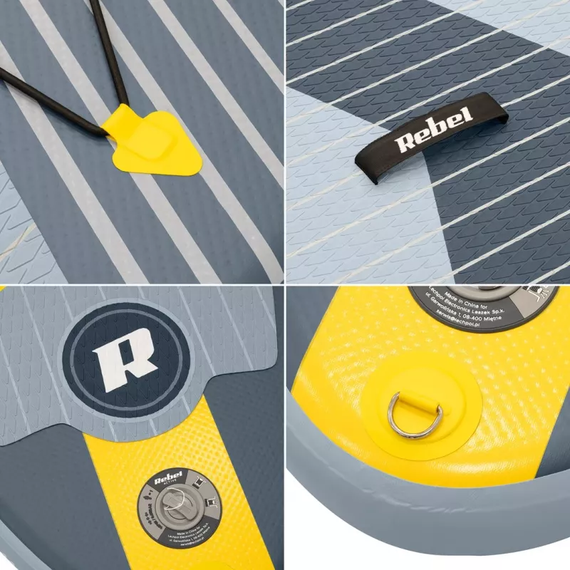 REBEL ACTIVE prancha SUP insuflável pequena cinzenta RBA-4511