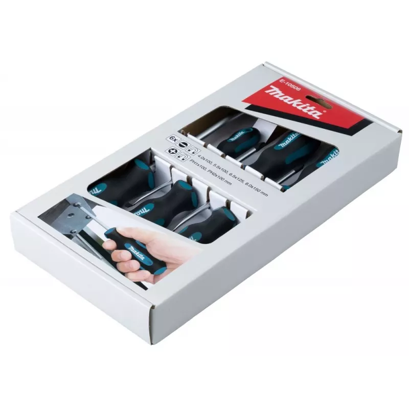 Makita E-10506 Conjunto de chaves de fendas, 6 un.