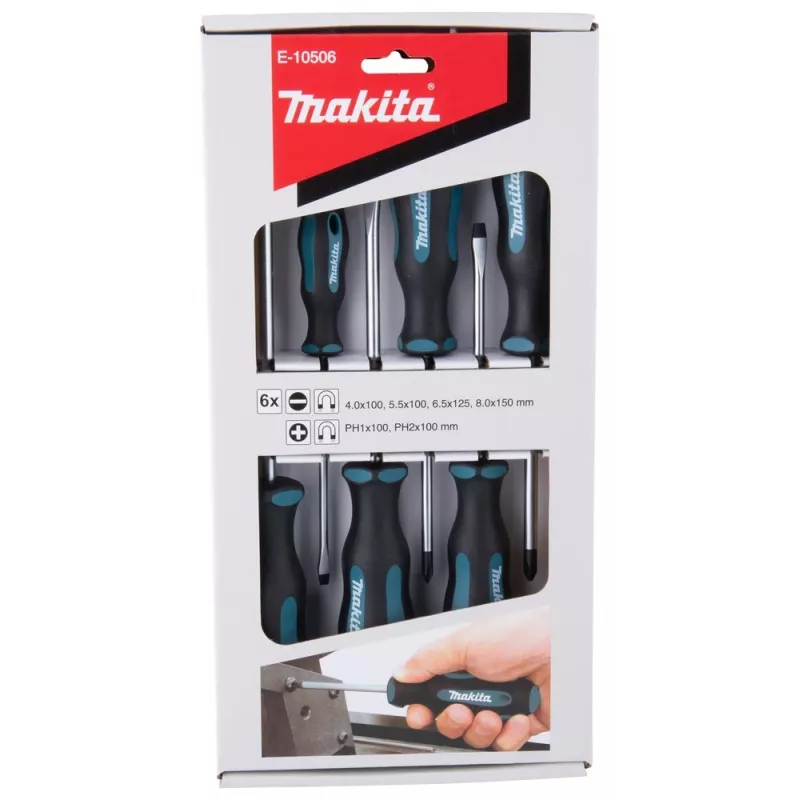 Makita E-10506 Conjunto de chaves de fendas, 6 un.
