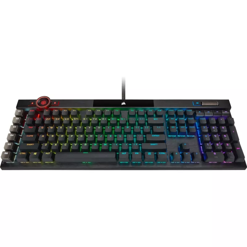 Corsair K100 RGB Teclado Gaming, CORSAIR OPX Interruptores Ótico-Mecânicos, RGB LED, Preto