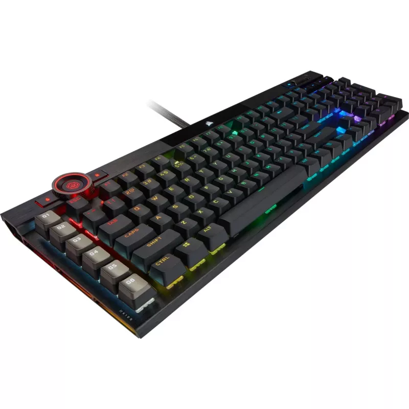 Corsair K100 RGB Teclado Gaming, CORSAIR OPX Interruptores Ótico-Mecânicos, RGB LED, Preto