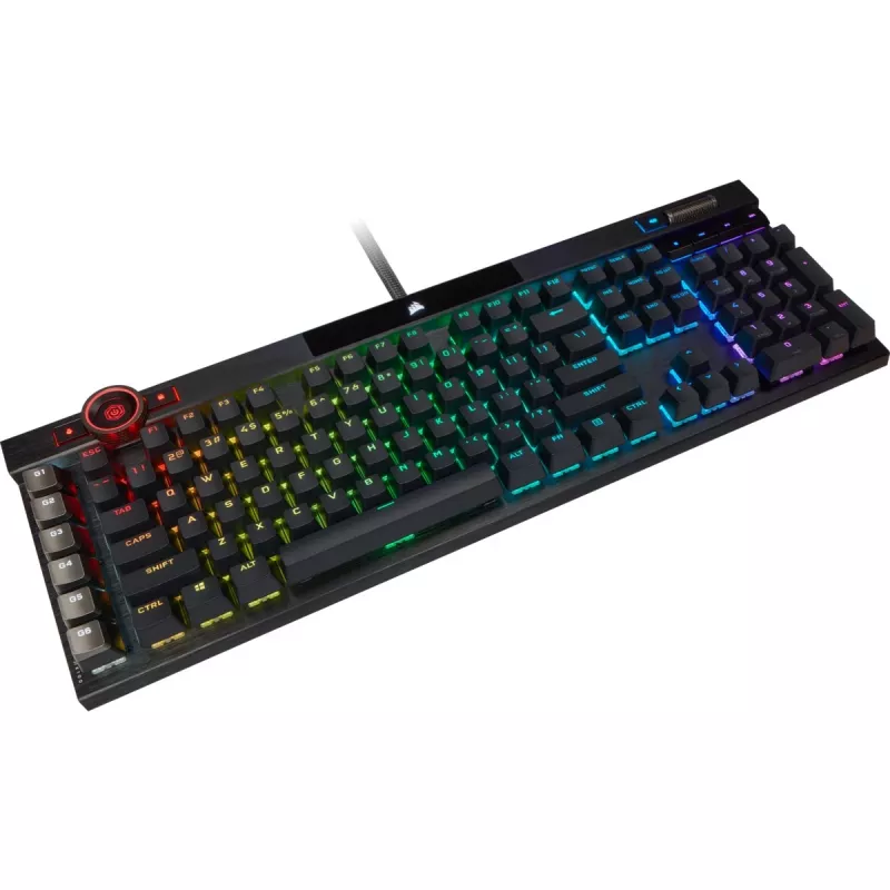Corsair K100 RGB Teclado Gaming, CORSAIR OPX Interruptores Ótico-Mecânicos, RGB LED, Preto