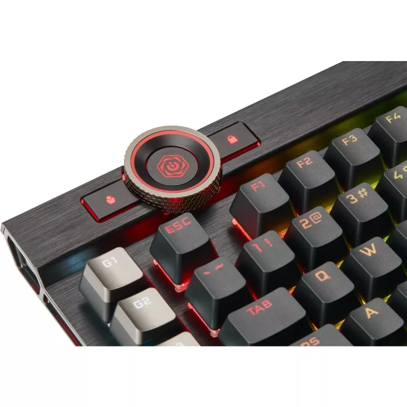 Corsair K100 RGB Teclado Gaming, CORSAIR OPX Interruptores Ótico-Mecânicos, RGB LED, Preto